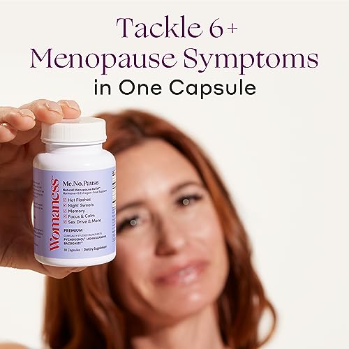 Womaness Me.no.pause. - Menopause Support For Hot Flashes, Night Sweats, Vaginal Dryness, Memory & Mood - Perimenopause Relief & Menopause Supplements For Women - Hormone & Estrogen-Free (30 Capsules) #TOP3
