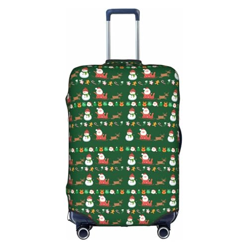 Travel Luggage Cover Santa Christmas Snowman Snowflake Deer Fashion Washable Baggage Suitcase Protector Fit For Luggage X-Large