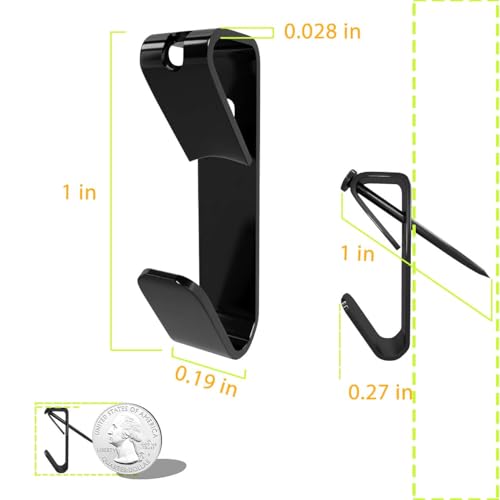 Image of Picture Hangers, Extra Thick, 30 lb, for Decorative Drywall & Plaster Walls - Small Nails for Painting, Frame Hooks to Hang for Hanging, 50 pcs, Black