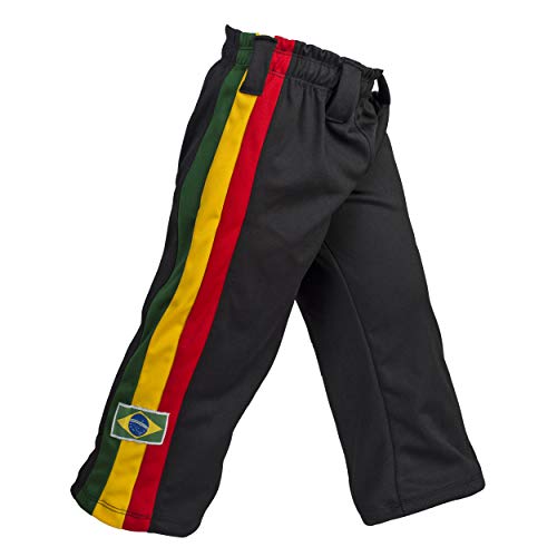 Pantalones Capoeira JL Sport de artes marciales para chicos en color negro auténtico