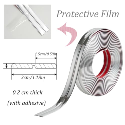 Bordure d'angle flexible or de 6m pour finition de mur et table - 2
