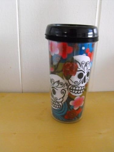 Day of the Dead Sugar Skulls Travel Mug Mug201 by DnA Creations