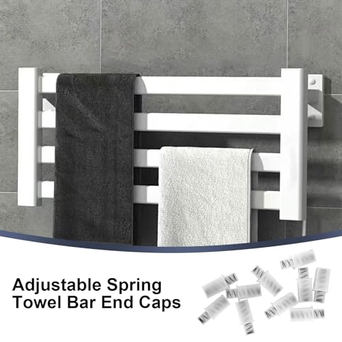 10 Pack Adjustable Spring Replacement Towel Bar End Caps for Springs End Durable Plastic Wall Mount by SuperDi - Image 4