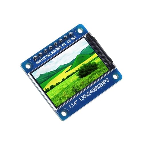 Image of amiciVision 1.14 Inch IPS Full-Color TFT Display Module | 135x240 HD Resolution | ST7789 Driver IC | 3.3V 8-Pin 4-Wire SPI Interface LCD Screen for Ardiuino, ESP32, Pi & DIY Electronics Projects