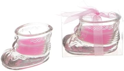 DollarItemDirect Gl Assorted Baby Shoe Scented Candle in Gift Box - Pink, Case of 48