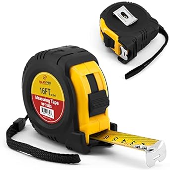 MaxoPro 16FT Retractable Tape Measure with Fractions (1/32