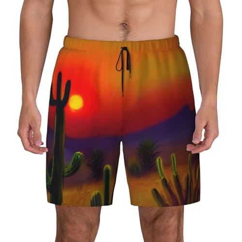 Bañador de hombre con cactus ideal para tardes de playa y piscina