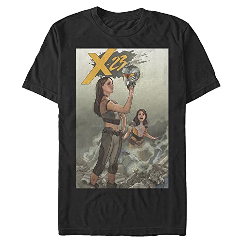 T-shirt X-23 Marvel homme grande taille 4XL noir à manches courtes