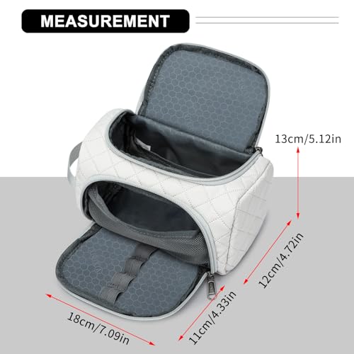 XQXA Extra Large Capacity Pencil Case Organizer, Multifunctional Pencil Pouch with Compartmens, Travel Pen Pouch Simple Stationery Pen Bag, Nylon Pencil Bag for Adults (Beige)