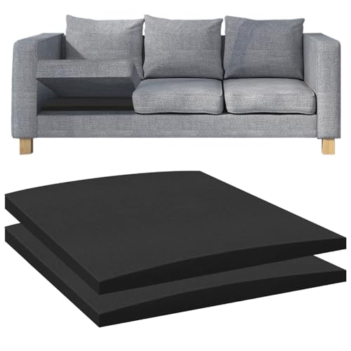 Duscdesp Lot de 2 planches de support pour canapé-lit, 50 x 50 cm, pour réparation de coussin d'angle, canapé-lit, canapé (noir et 2 pièces)