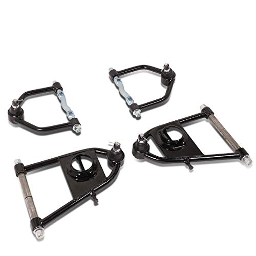 Front Upper+Lower Tubular Steel Suspension Control Arms Set Compatible with 74-78 Ford Mustang II