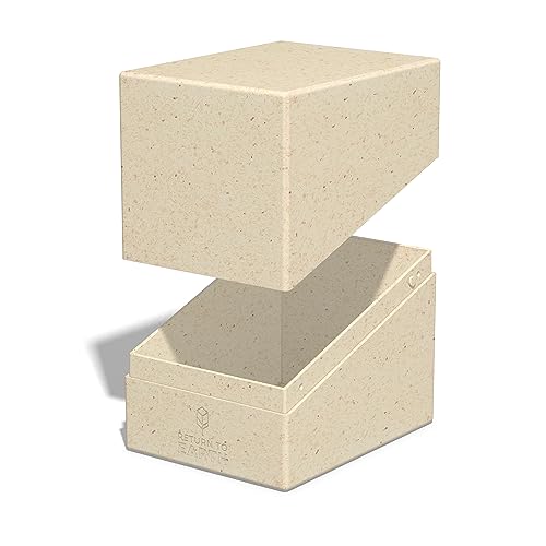 Image of Ultimate Guard RTE Boulder 133+, Deck Case for 133 Double-Sleeved TCG Cards, Natural Color, 87% Renewable, Made in Germany, Secure & Durable Storage