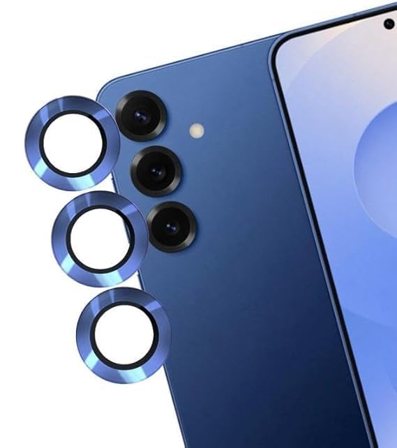 Image of Camera Lens Protector for SAMSUNG S25 NAVY BLUE HD Clear Camera Lens Case Friendly Scratch Resistant Lens Cover Full Coverage Camera Guard Heavy Duty Camera Protector BUY 2 GET 1 FREE