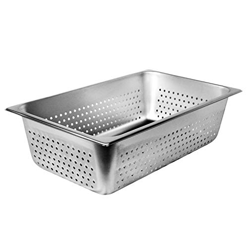 Excellante Full Size 6-Inch Deep Perforated 24 Gauge Steam Pans