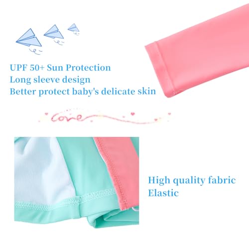 Image of UMELOK Baby Girl One Piece Swimsuit Infant Rash Guard Bathing Suit