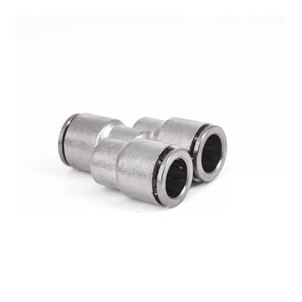 TSIOHKBS 4/6/8/10/12/14/16mm Y-Shaped Pneumatic Nickel Plated Brass Press Push in Quick Connector Release Air Fitting Plumbing (4mm)