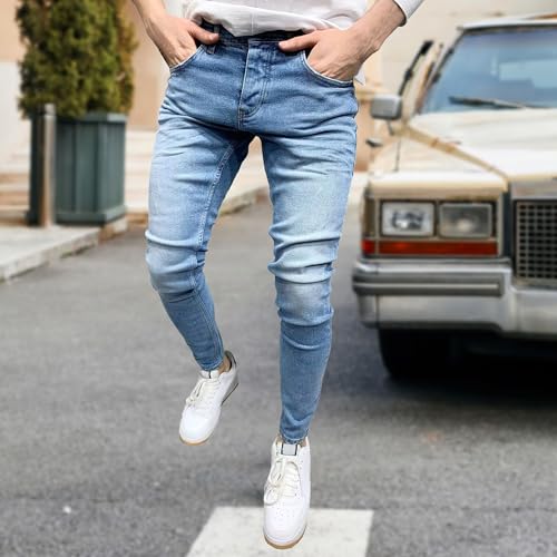 Mens Skinny Jeans Men Jeans Slim Fit Jean for Men Stretch Fit Mens Ripped Jean with Pockets3