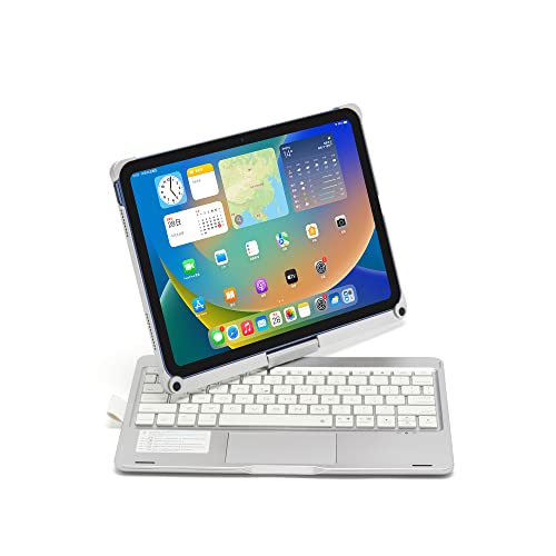 Teclado giratorio 360 para iPad de 10ª generación 10.9 con panel táctil 5