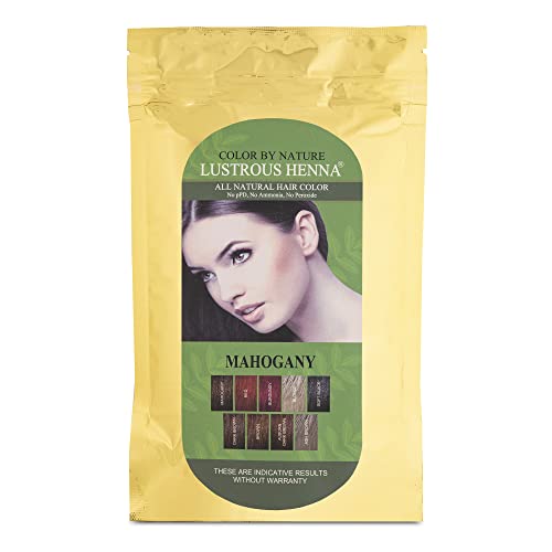 Henna Lustrosa Mahogany Color by Nature 100 gramos