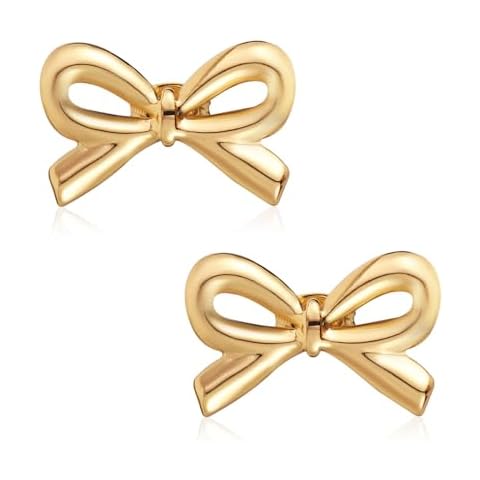 Mikovivi Gold Bow Stud Earrings for Women Cover