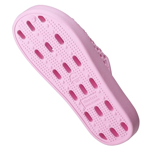 Image of clootess Shower Shoes Slide for Men and Women Holes Bath Slipper Bathroom Sandal Pool Gym College Dorm Non-Slip