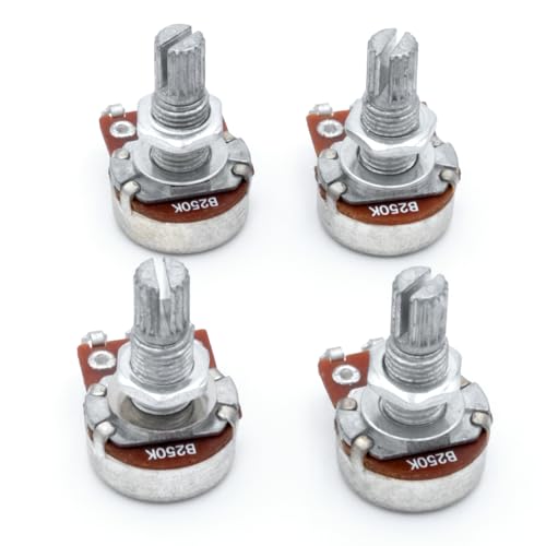 Xuxing 4PCS Mini Guitar Potentiometer Audio Volume Taper Pots for Fender Stratocaster Telecaster...