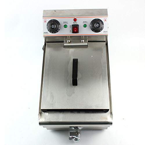 Profi Kaltzonen Fritteuse (10 Liter Volumen für max. 6.5 Liter Öl) Edelstahl Friteuse mit Temperaturkontrolle und… – Bild 3