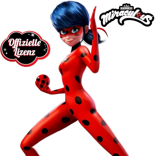 BANDAI - Miraculous Ladybug - Verwandlungsset - Ladybug-Kostüm - Box JoJo Maske Tikki-Ohrringe Kwami - Miraculous Kostüm und Zubehör - Spielzeug für Kinder ab 4 Jahren - P50601