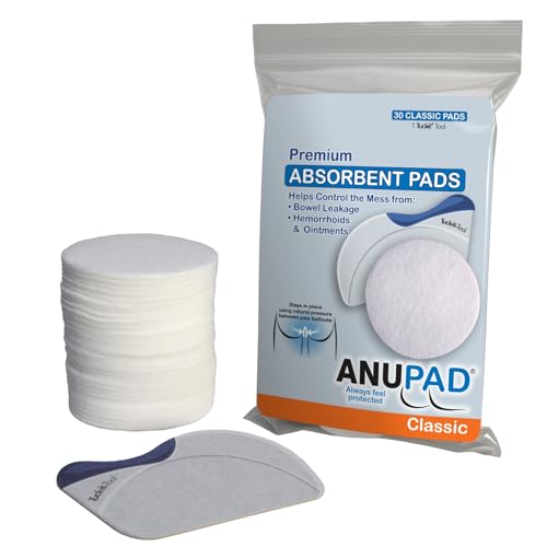 Butts Are Messy - Control The Mess. ANUPAD Premium Absorbent Pads. Confidently Handle Bowel Leakage Bleeding Hemorrhoids And The Mess Hemorrhoid Ointments Make.