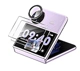 GIOPUEY Tempered Glass Compatible with Vivo X Flip, 2 Pack Screen Protector + 1 Pack Camera Protector [High Transmittance] Scratch Resistant (A-Black)