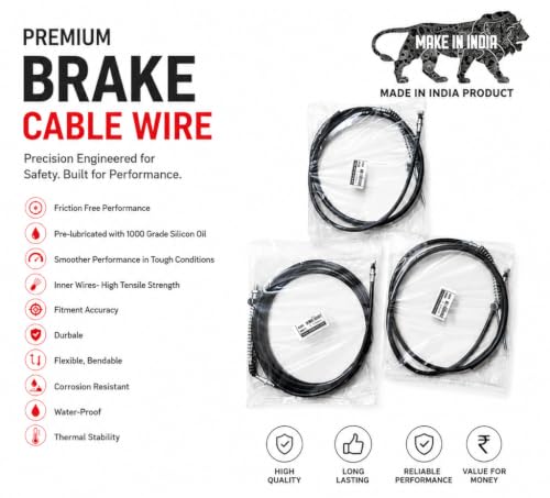 Image of IonSpare Ola Compatible Brake Cable Combo 3 Pack| Compatible for Ola S1X & S1X+,Air | Ola S1X /S1X+ Brake Cable Combo (3 Pack) - Compatible with Ola S1X and S1X+ electric scooters.