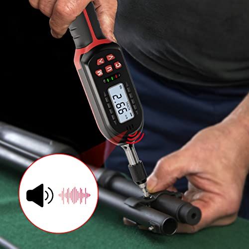 VANPO Torque Screwdriver Digital 2.66-53.1 in-lbs/0.3-6 Nm, Adjustable Screwdriver Torque Wrench Set with Buzzer/LED Indicator Notification for Bike Repairing, Tools, Maintenance and Mounting