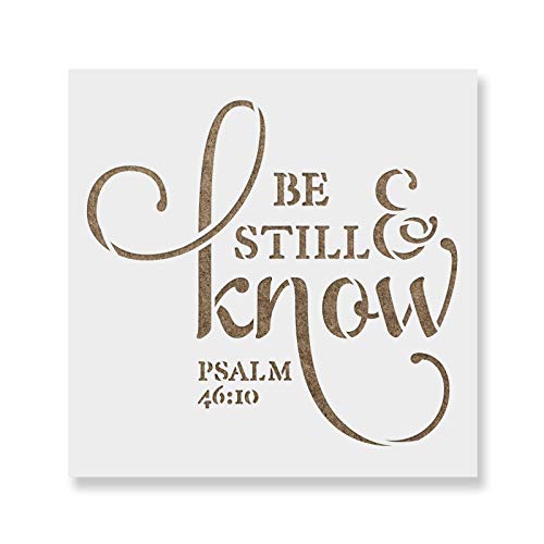 Be Still Know Stencil - Stencil, Wall Decor, Be Still Stencil, Stencils, Psalm Stencil
