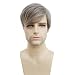 Men Short Straight Wig Gray Synthetic Natural Wigs for Men Fashion Wiginway