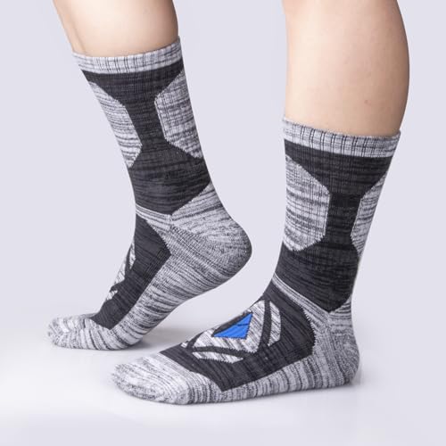 Mens Socks Sweat Wicking Anti Smell Cotton Cushioned Crew Casual Everyday Work Socks for Men, 5 Pairs3