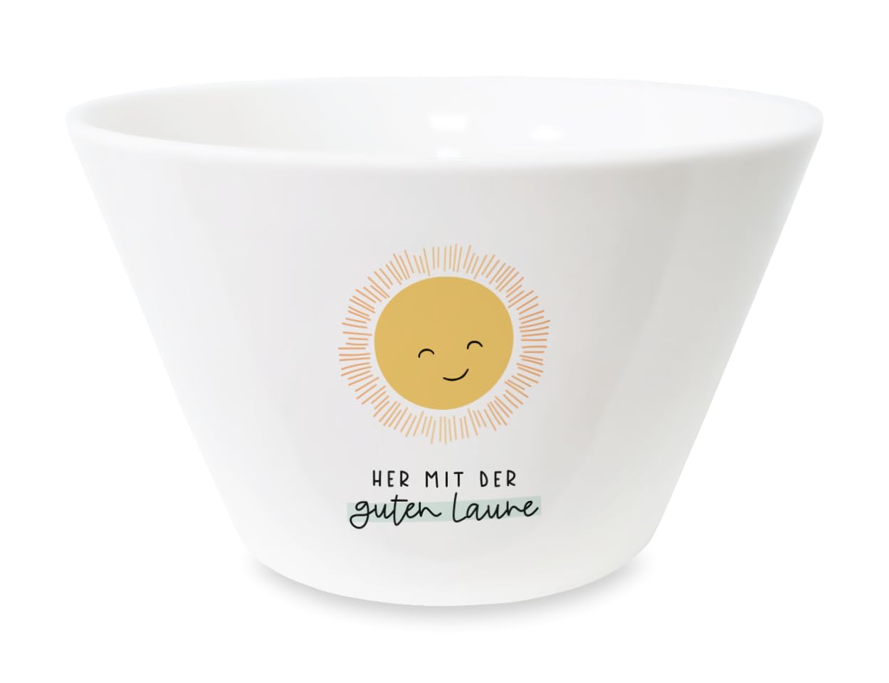 Grafik-Werkstatt Cereal Bowl with Real Gold Porcelain Bowl Good Mood