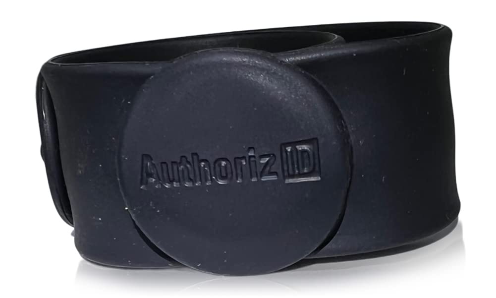 2 – 26 Bit H10301 125 KHz Black Slap On Proximity Wristbands AuthorizID Wiegand chip. Compatible with 1386 1326 7610 1586 1391 & 1346. Works with