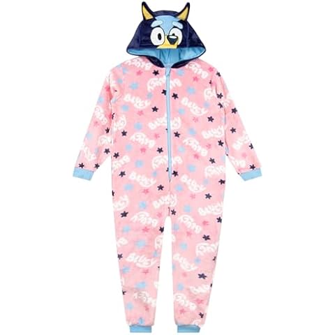 Bluey Fleece Onesie with 3D Ears Cover