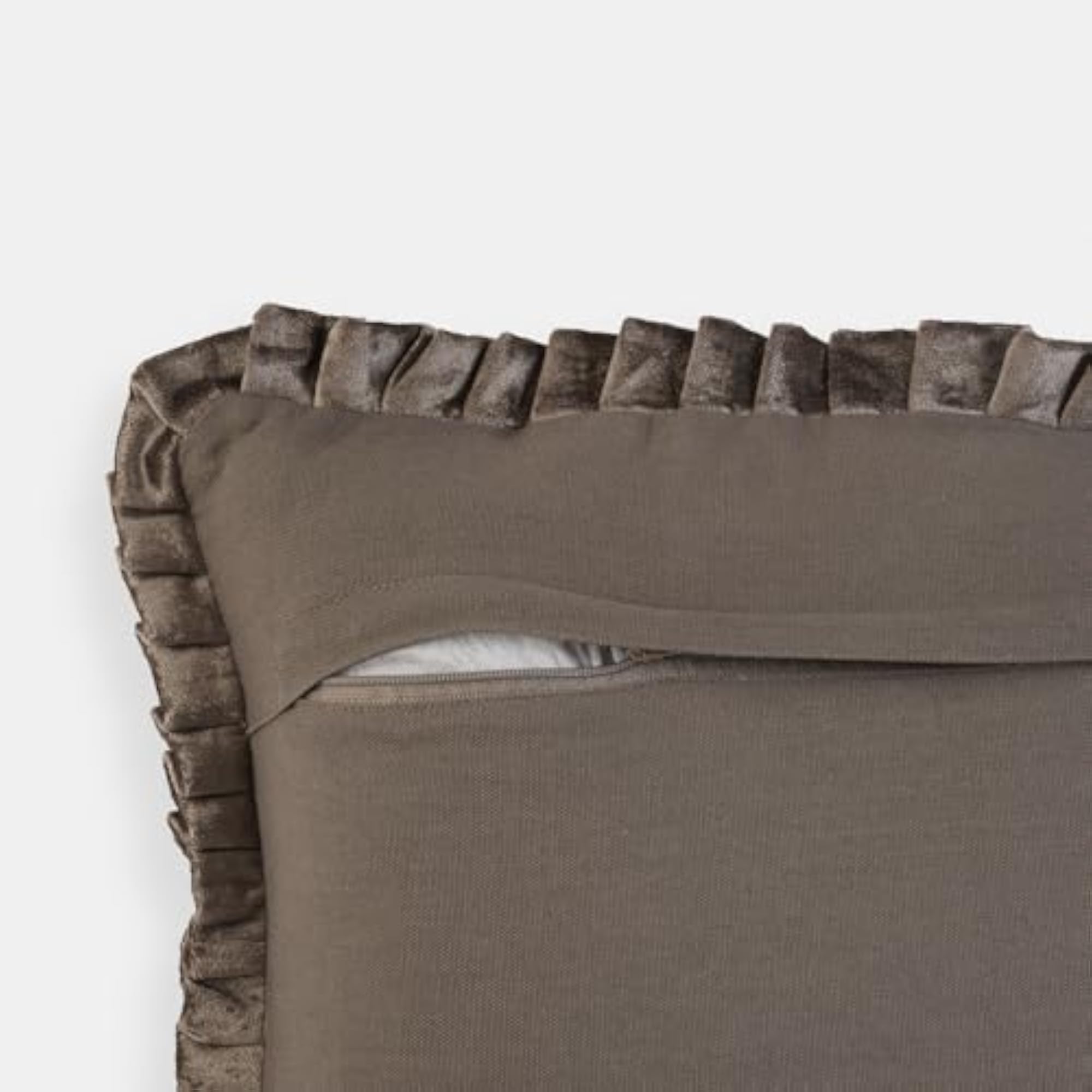 Dark Brown Textured Striped Cushion Cover, 40x40cm