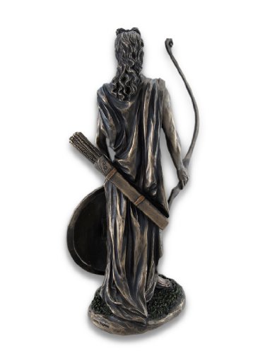 Estatua de Apolo con Escudo y Arco en Resina y Bronce 11.5 in miniatura 4