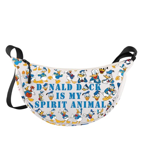 LEVLO Funny Duck Crossbody Bag Cartoon Duck Lover Gift Duck Is My Spirit Shoulder Bag Cartoon Duck Merchandise