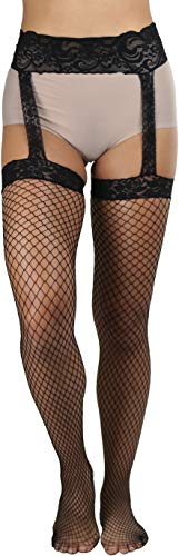 Image of ToBeInStyle Women's Attached Garter Belt Suspender Nylon Stocking Pantyhose