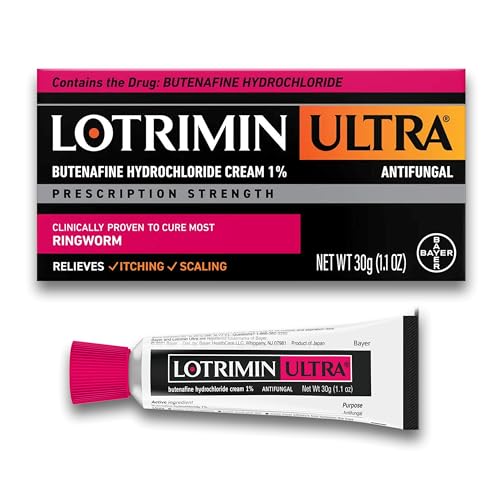 Lotrimin Ultra Ringworm Cream, Butenafine Hydrochloride 1%, Effective Antifungal Treatment of Most Ringworm, 1.1 Ounce (30 Grams)