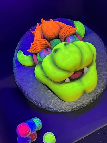 Sunflower Sugar Art Neon Orange Glow In The Dark Petal Dust Food Color - Deep, Rich Orange Matte Powder Cake Accessories for Cake Decoration - 4 Grams Non-Toxic Baking