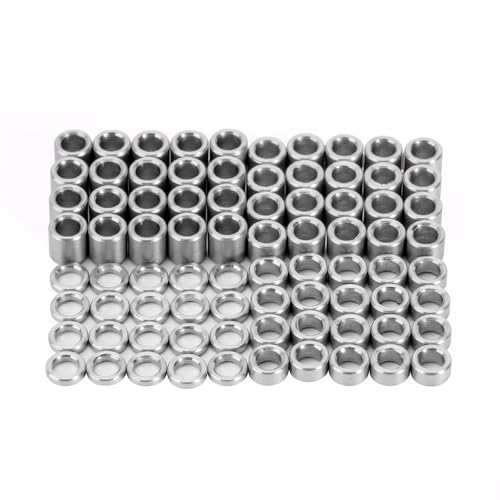 INJORA Washers Spacers- M2.5 Flat Stainless Steel Washers Spacers for 1/18 RC Crawler TRX4M,80PCS...