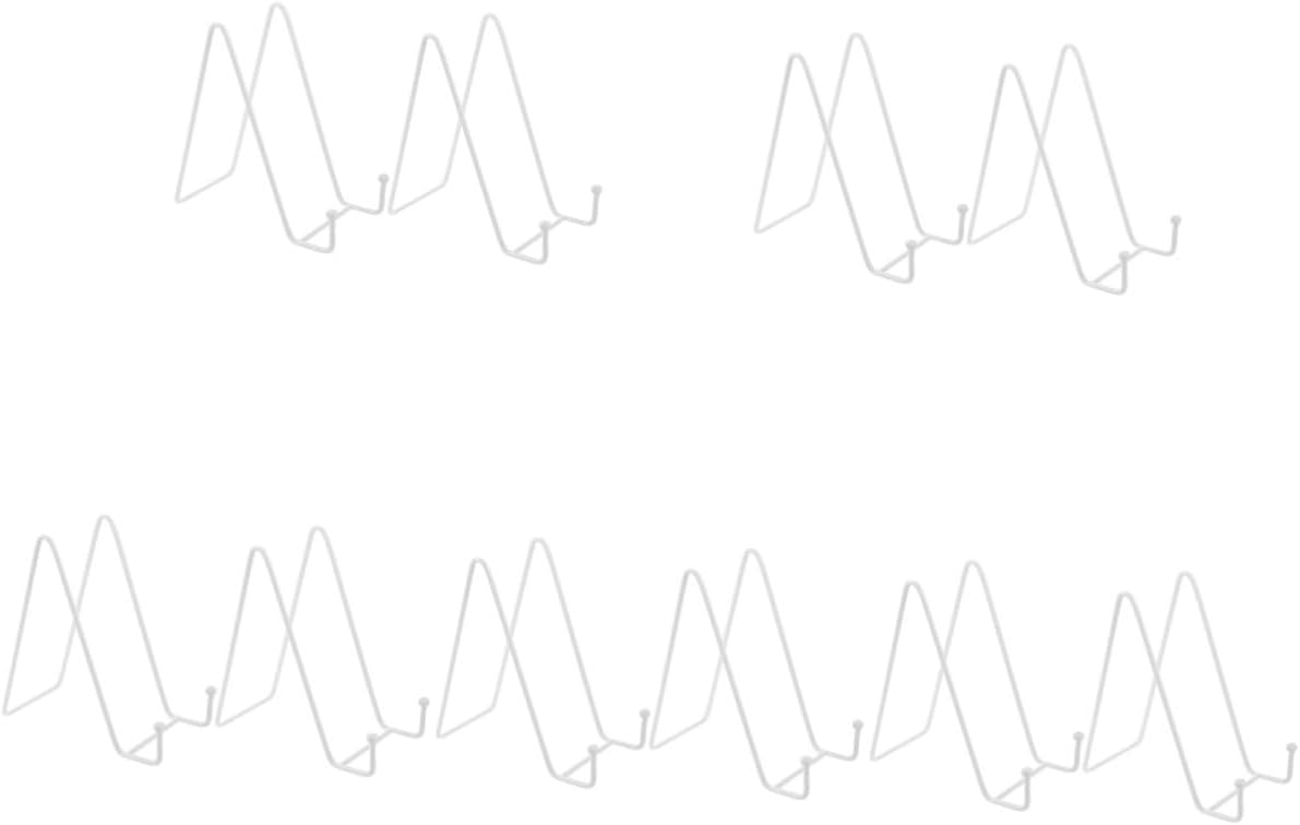 Amosfun 10pcs Plate Display Holder Photo Easel Stand Compact Stand for Kitchen Bedroom