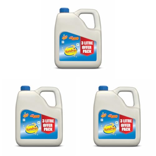 Image of Sundrop Superlite Advanced Sunflower Oil, 2.55 Kg Jar (Pack of 3)