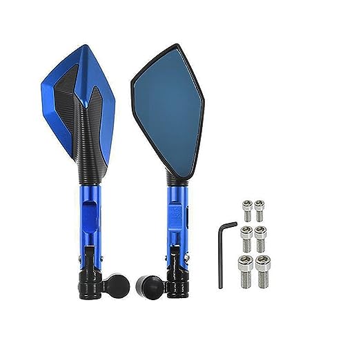 に適合する ドゥカティ に適合する モンスター 400/600/900/1100 M400 M900 S4R S4RS S2R 695 S DS ユニバーサルオートバイバックミラーサイドミラー(B-Blue)