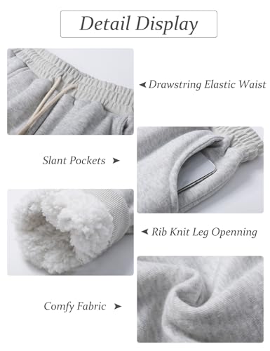 Flygo Women's Winter Warm Fleece Joggers Pants Sherpa Lined Athletic Active Sweatpants