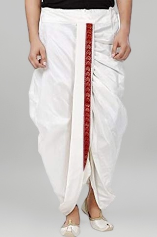 Krystle Boy's Ready to Wear Cotton Stitched Dhoti Pants (White, Free Size)